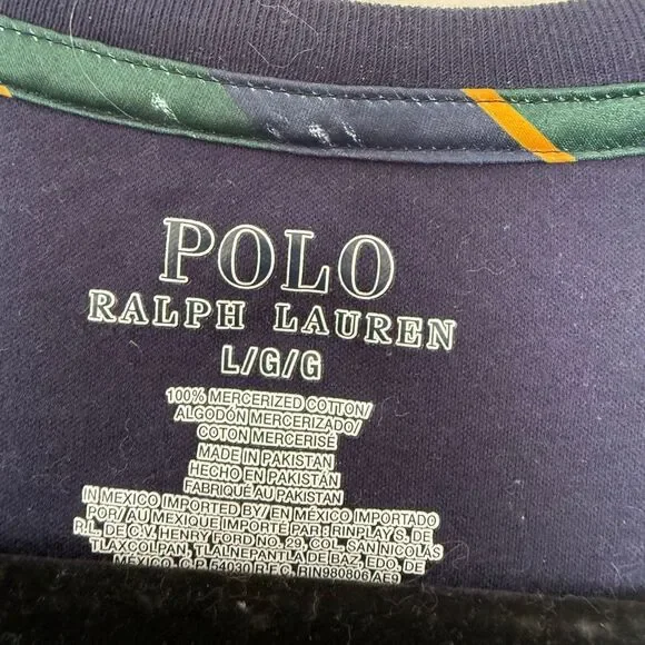 Polo Ralph Lauren Men’s Dark Blue Large Logo Tee - Picture 2 of 4